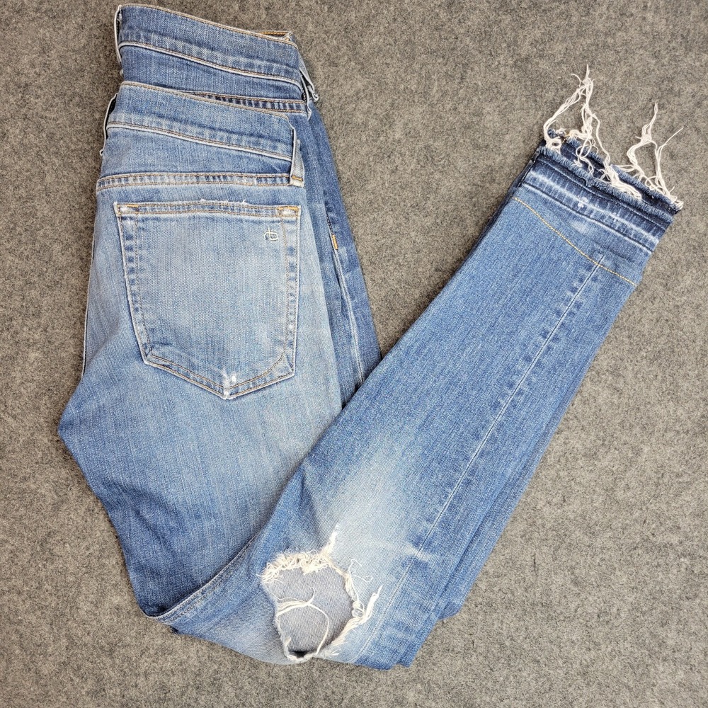 Rag & Bone Jeans Womens 25 Light Wash Distressed Skinny Y2K Stretch Denim LOT(2)